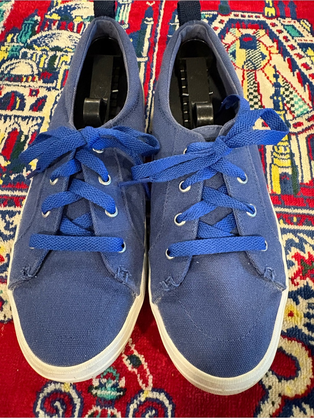 Sperry Blue Canvas Lace-Up Sneakers